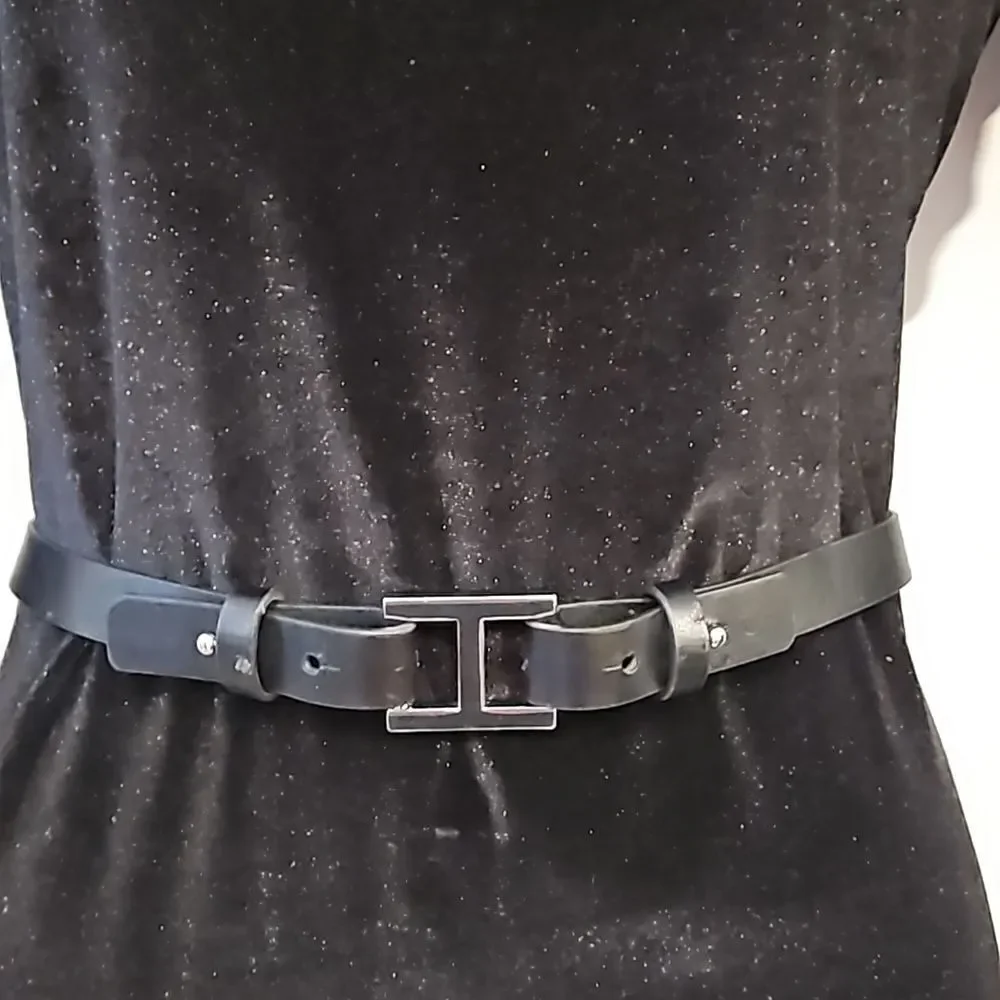 Black Belt Silver Hardware sz 12